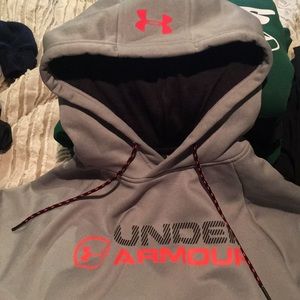 New Under Armour Storm Grey Hoodie Sweatshirt Med